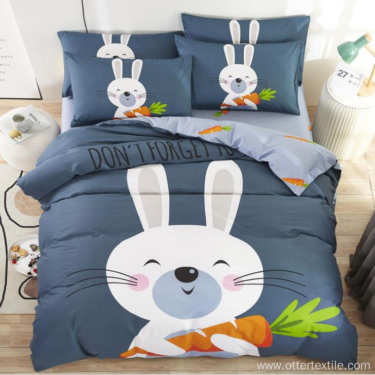 Cartoon Printed 100% Cotton 3 sets Bedding Set