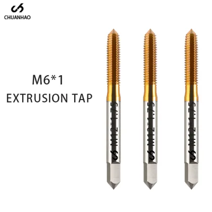 CH HSSE-M35 Cobalt Metal Tap & Die Set M6*1 Extrusion Tap with Tin Coating