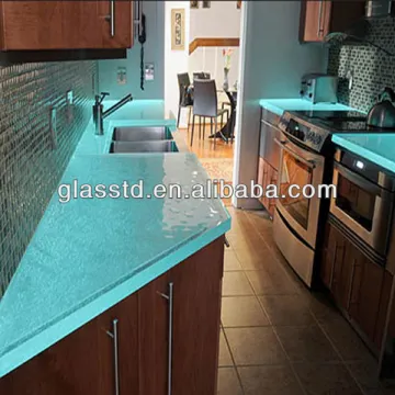 Contemporary blue onyx glass countertop