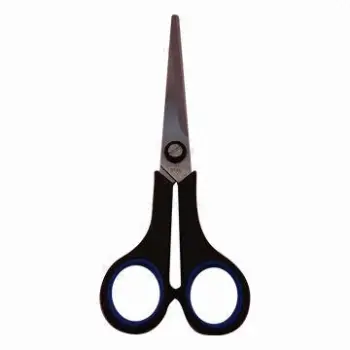 Stationery scissors with rubber coating soft handle