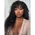 Curly wig nge-bangs 4x4 hd lace