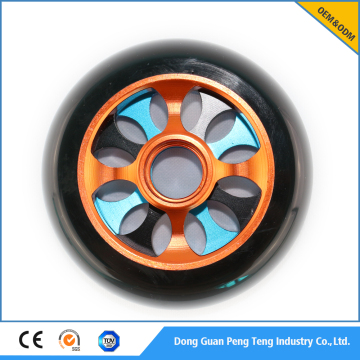 Aluminum 100*24mm scooters wheels, Super High Rebound PU wheel