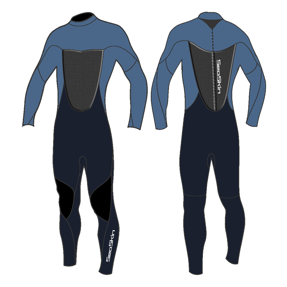 Seaskin Erkek Sırt Zip Fullsuit Dalış Wetsuits