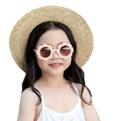 Pink Polarized Sunglasses for Kids - Stylish Sunflower Shades for Baby Girls