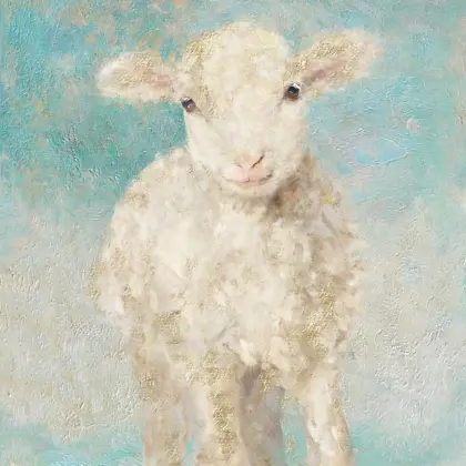 Dreamy Lamb Canvas Print Sheep Art Print