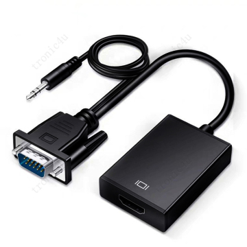1080p VGA a HDMI Cable adaptador del convertidor: Mejora de la pantalla de la computadora portátil PC en HDTV, proyectores y con salida de audio