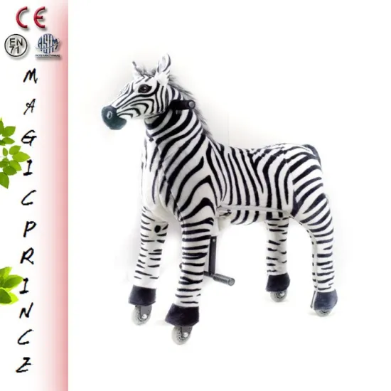 Dalian Amusement plush horse ride-on /Walking animals ride on toy zebra cycle/ZW-8 White zebra/Magicprince (EN71&SGS&HI&CE)~~