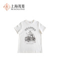 Camiseta estilo jersey con cuello redondo