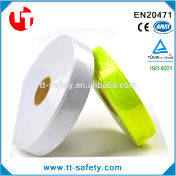 EN471 PVC high visibility fluorecent reflective tape for sew on safety clothing