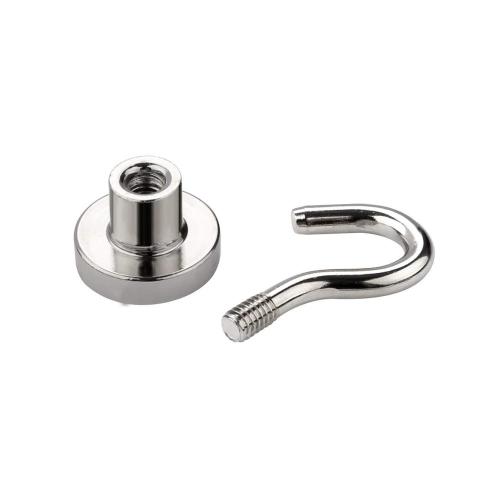 Neodymium cup magnet base eyebolt magnetic hooks