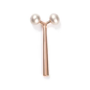 V-Shaped 3D Facial Massage Roller: Neck and Face Lift Tool with Zinc Alloy Y-Shape Metal Design for Beauty Sculpting