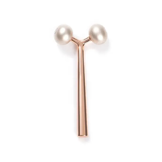 V-Shaped 3D Facial Massage Roller: Neck and Face Lift Tool with Zinc Alloy Y-Shape Metal Design for Beauty Sculpting