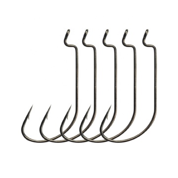 Black nickel nickel-hook taille 8 # -5 / 0 # crochets de pêche à l'eau douce pour la mer