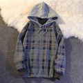 Fall Winter Clothes Women Plaid Hoodies