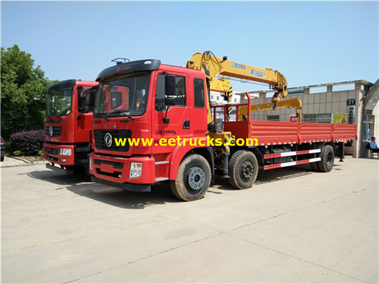 DFAC 6x2 12ton شاحنة مع رافعات