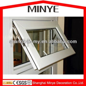 waterproof aluminum frame top hung ventilation/awning clear glass window for building project Shanghai factory for sale