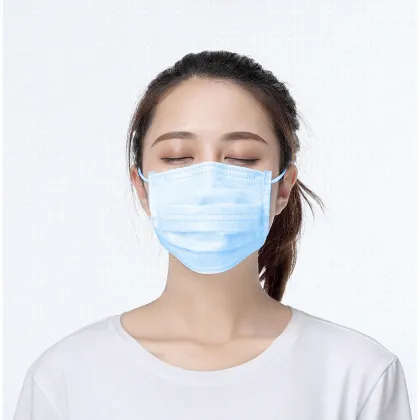 medical diaposable blue face masks