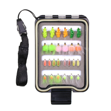 Egg Kit Brass Bead Fly - Fast Sinking Trout Lure Bait Orange