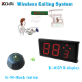 Sistema de camarera de restaurante llamada con pantalla K 402nr y K M botón