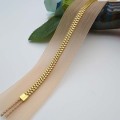 10 inch semilucent fringe brass zipper