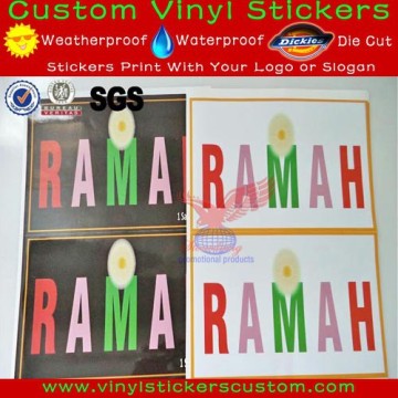 small minimum order customized wall decal sticker