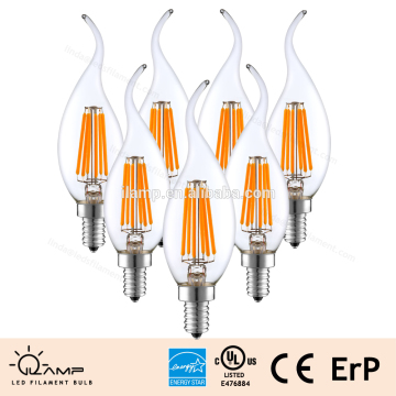 E12 2W Dimmable 40W Equivalent LED Filament Candelabra Light Bulb Used in Chandeliers