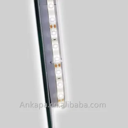 High-Tech Smart Irregular Shaped Silver LED Lighted Intelligent Mirror for Hotels