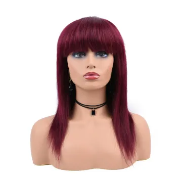big discount wholesale brazilian straight cheveux naturels 99j color human hair wigs