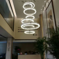 Lámpara de araña led de hotel de compras interior