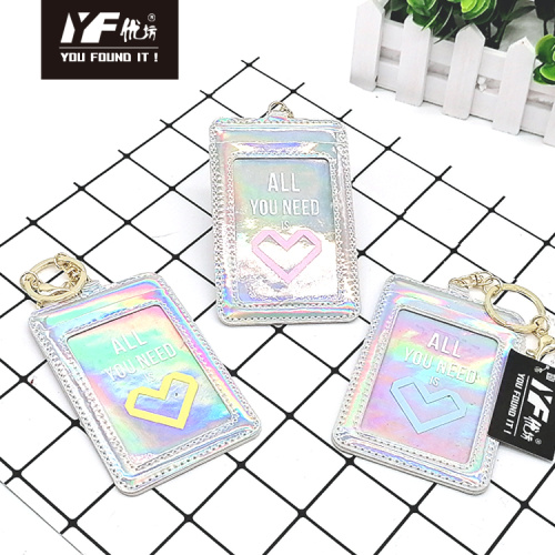 Card Holder Lanyard Custom partysu laser PU card holder Supplier