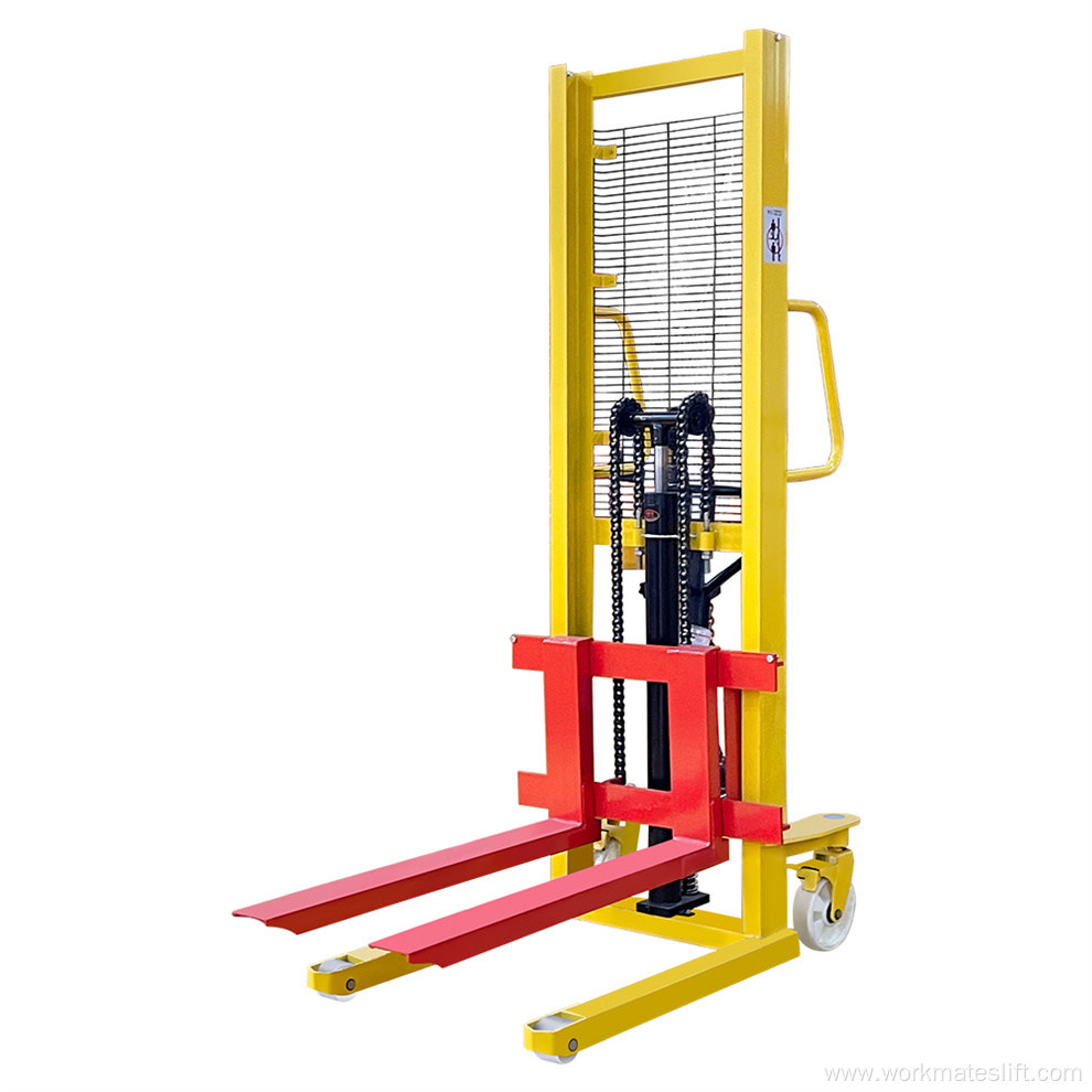 High Quality Steel Manual Hydraulic Stacker