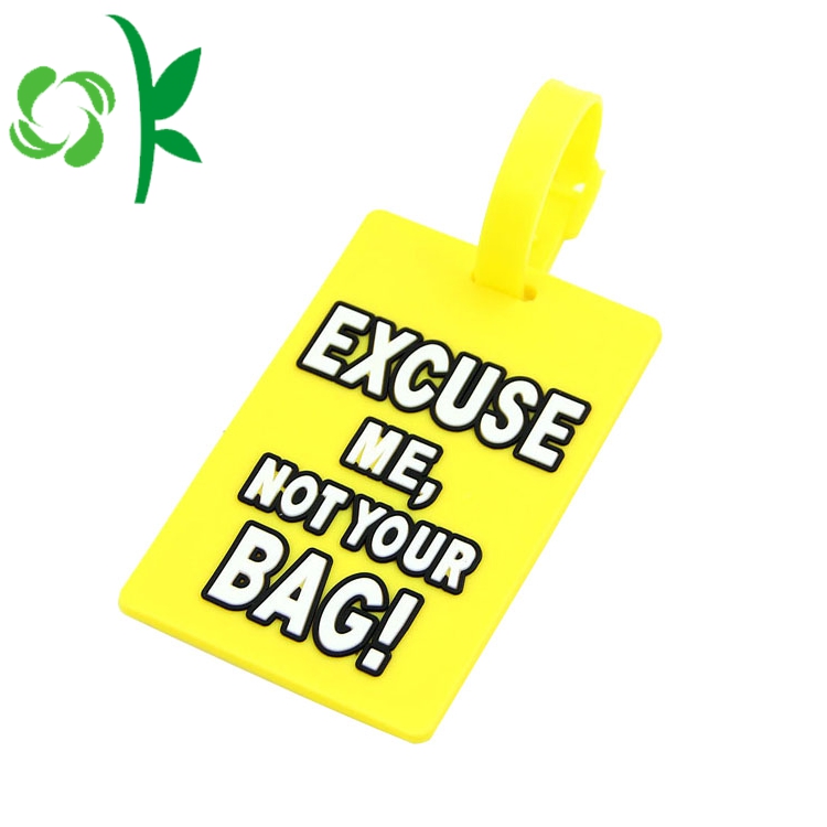 Bulk Embossed Cartoon Custom Luggage Tag with Strap