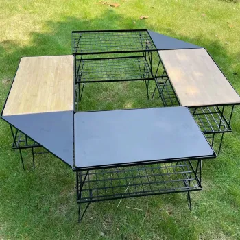 Outdoor Folding Mesh Tableware Drain Rack for Camping