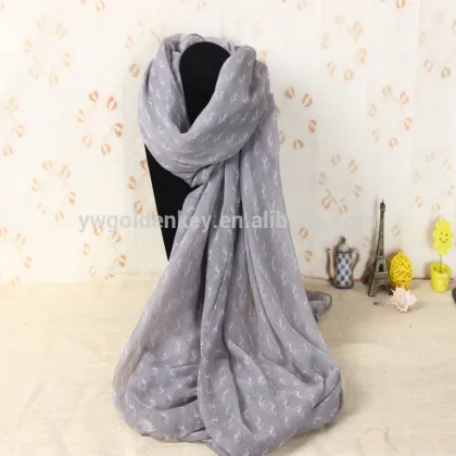 deer printing 100% polyester scarf ,wholesale scarf