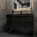 Luxury Black Wall Hung Bathroom Cabinet Vanity Unit