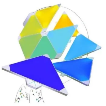 RGBW LED Triangle Lights - 9pcs/Set with Voice Control & Magic Colors