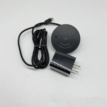 Circular Wireless Charger with Fast Charging Port for Furniture and Desktop Use