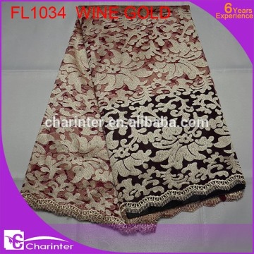 african water soluble lace/charinter lace/african cord lace/african fashion lace/african lace fabric FL1034 wine gold