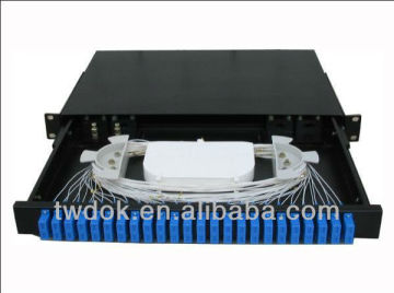 CE approved 100% guaranteed of 19" 12/24/36/48/72 core,sliding tray,ST/PC fiber patch panel