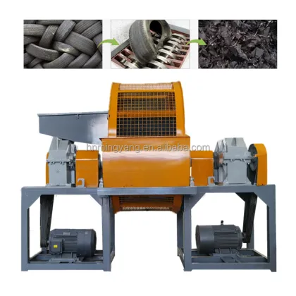 Double Shaft Commercial Kitchen Waste Shredder for Scrap Car Tires and Metals