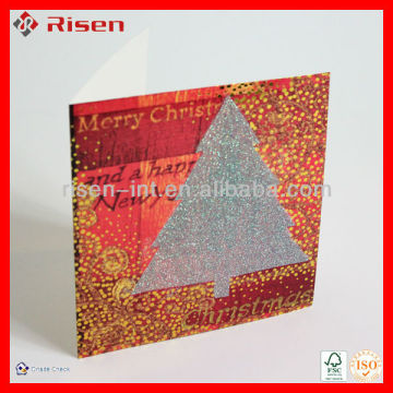 unique Christmas cards with glitter