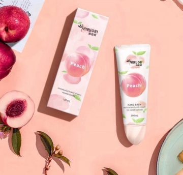 ผลิตภัณฑ์ดูแลผิว OEM ODM รักษาความชุ่มชื้นของมือแห้งสำหรับฤดูหนาว Care Peach Hand Cream Lotion