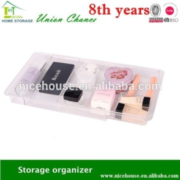 extendable convenient clear plastic storage box for home storage