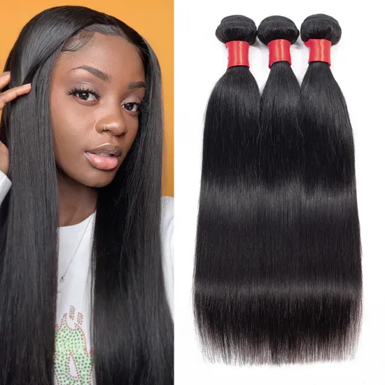 Beautiful remy cuticle aligned hair weft extension straight bundles indian remy virgin hair for black women