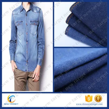 new arrival soften shiny denim fabric for sale