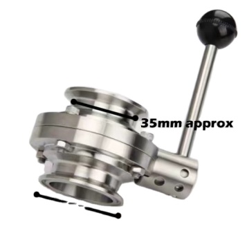 Aomite Wenzhou Stainless Steel 304 Pipe Fittings for Beer Brewing Equipment - Sanitary Tri-clamp Butterfly Valve