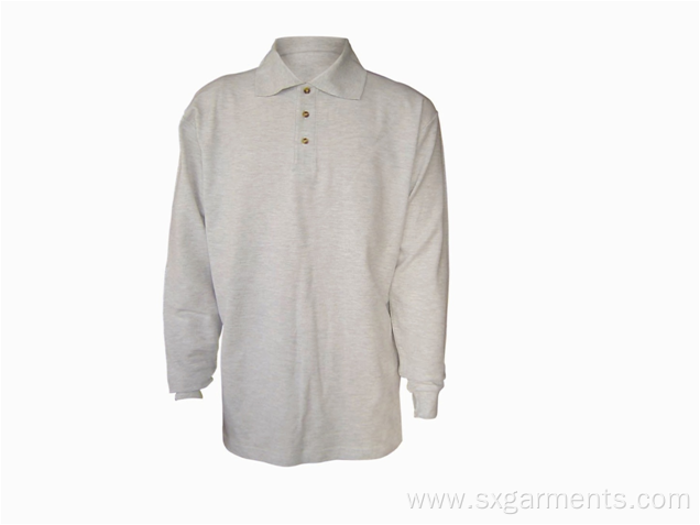 100% cotton men's polo-shirt long sleeve