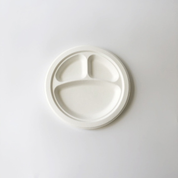 9 인치 3 Div Bagasse 플레이트 φ225mm