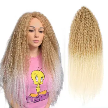 Synthetic Brazilian Braids Afro Kinky Curly Crochet Hair Curly Soft Ombre Brown Braiding Hair Extensions  brazilian hair braids