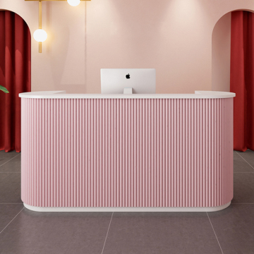 Moderner Empfangstisch in Rosa